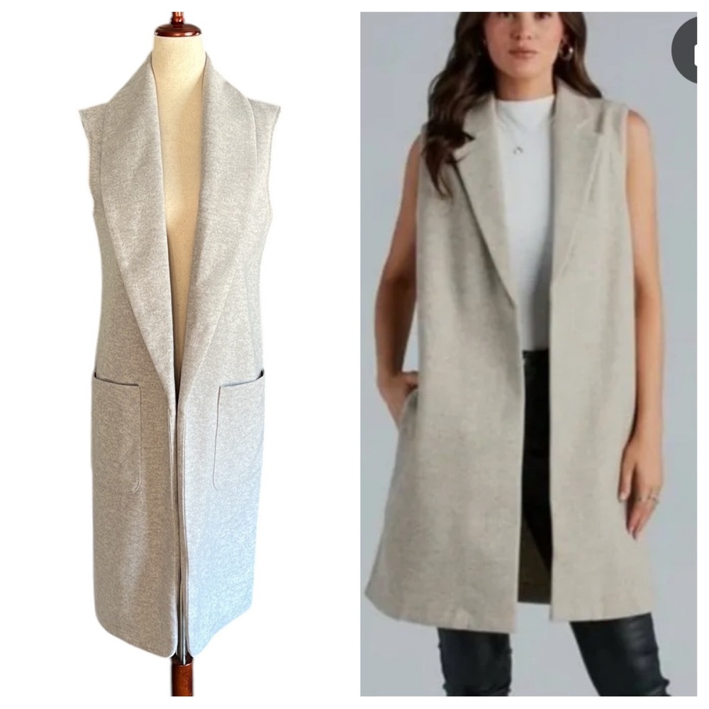 NWOT Joie open sleeveless open front duster vest